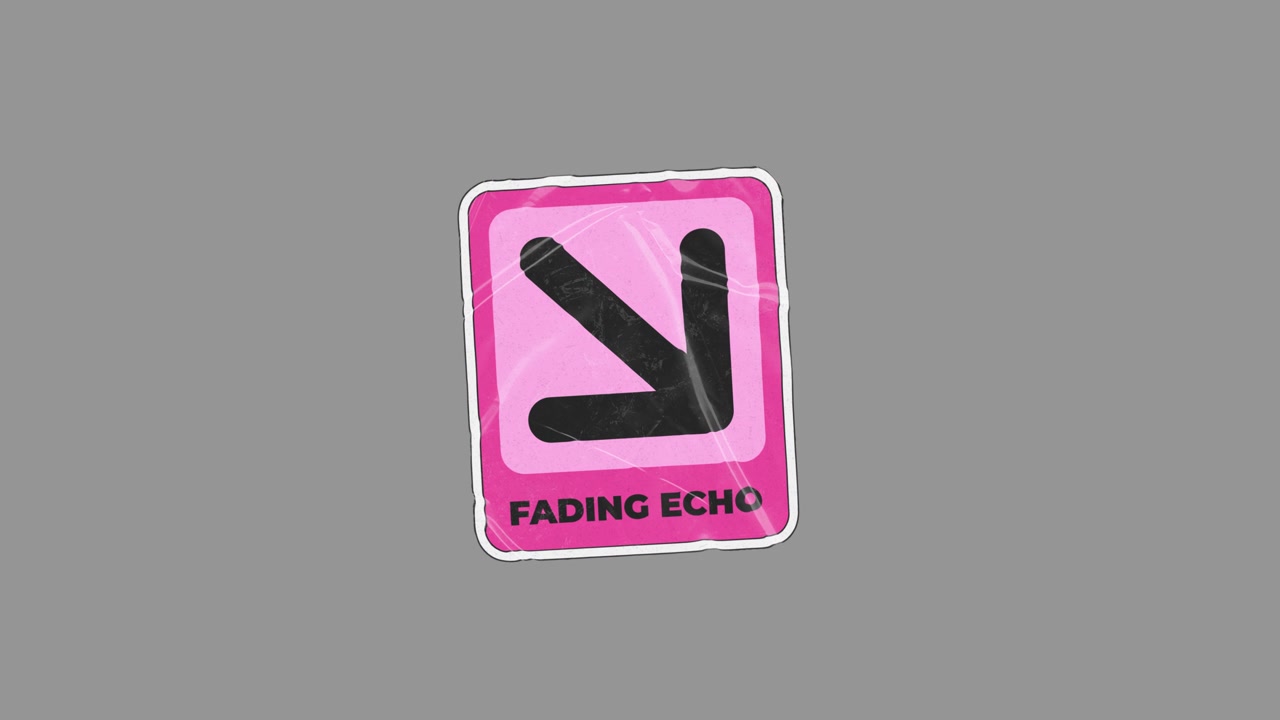 Pink Arrow Sticker Peeling Away on Transparent Background