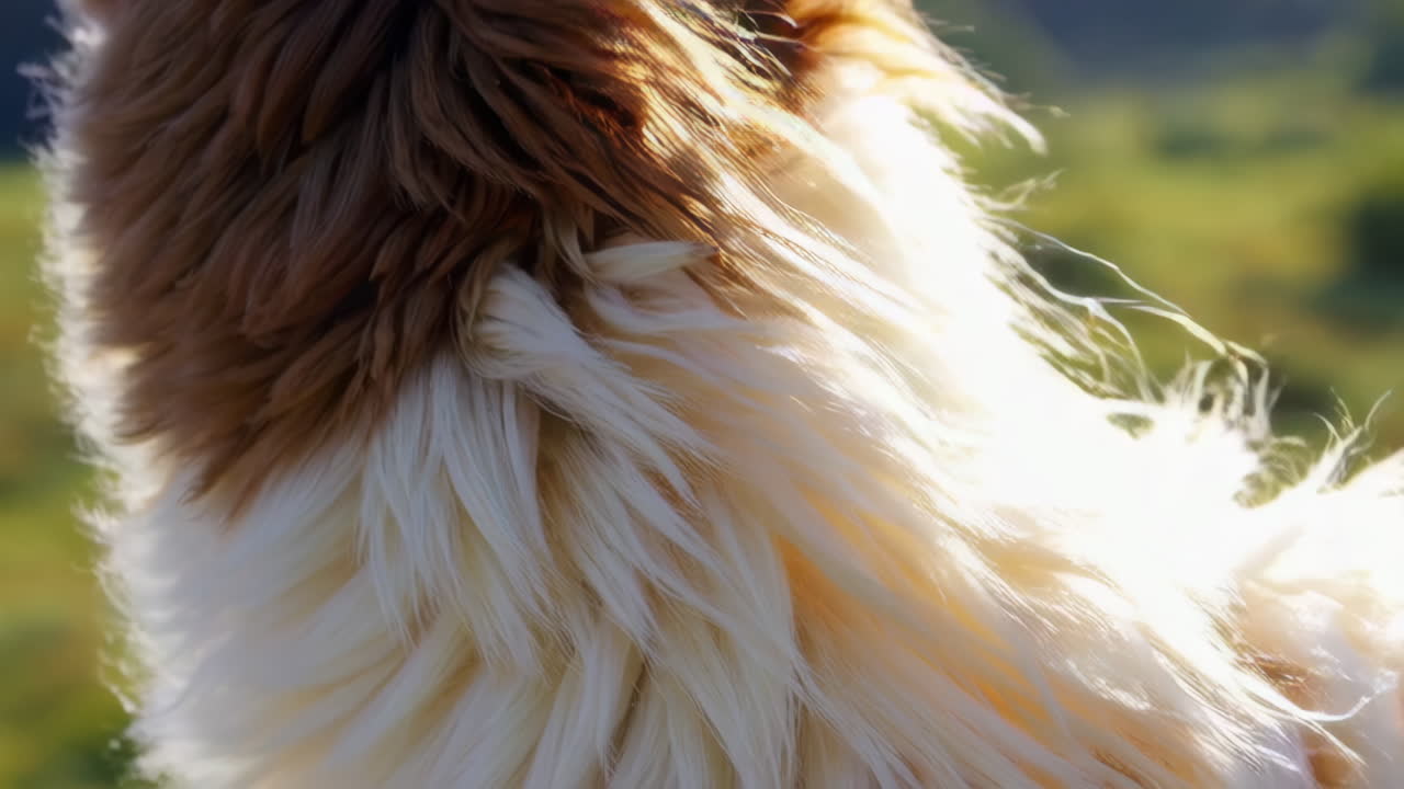 Close-up of Llama Fur