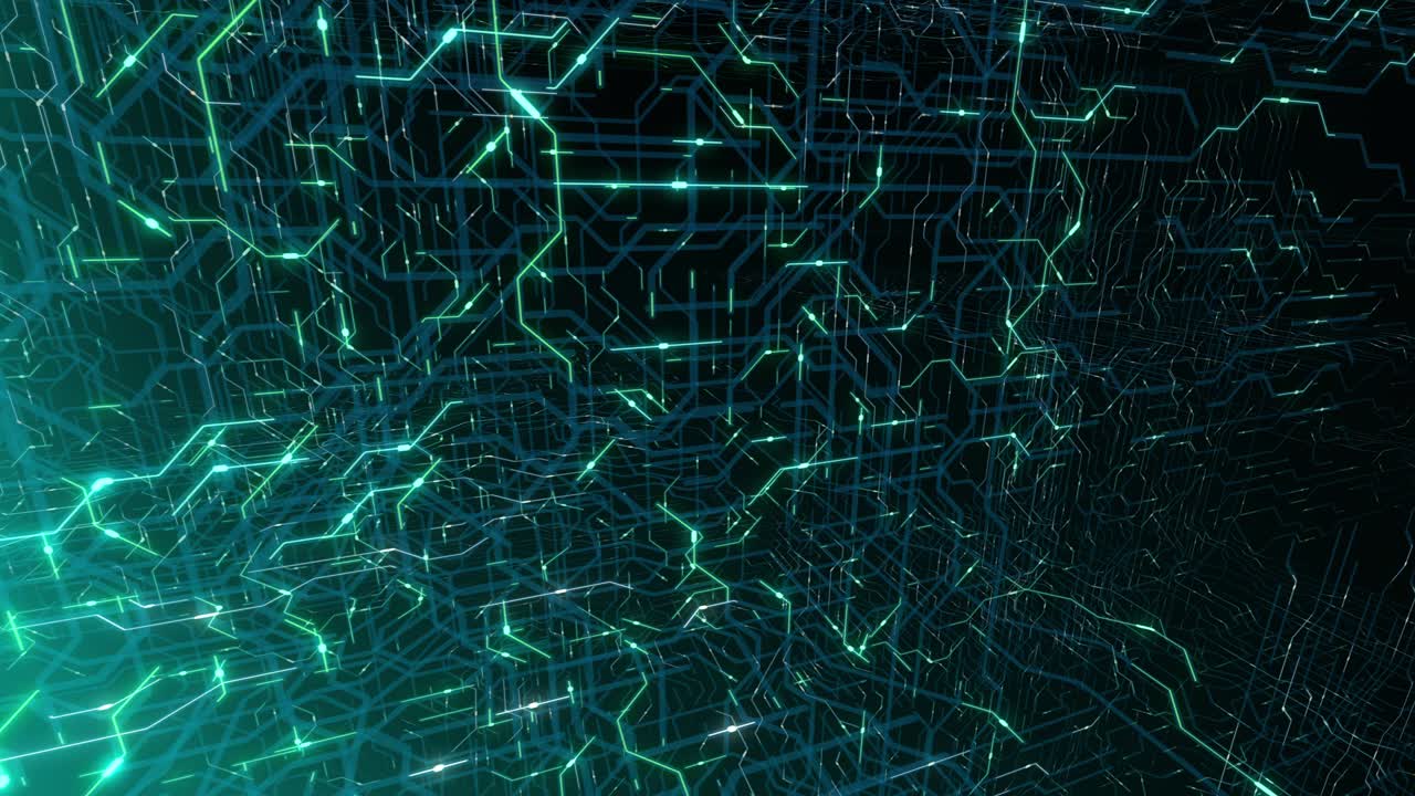 bucle sin costuras de 4 k de placa de circuitos impresos (pcb) en movimiento