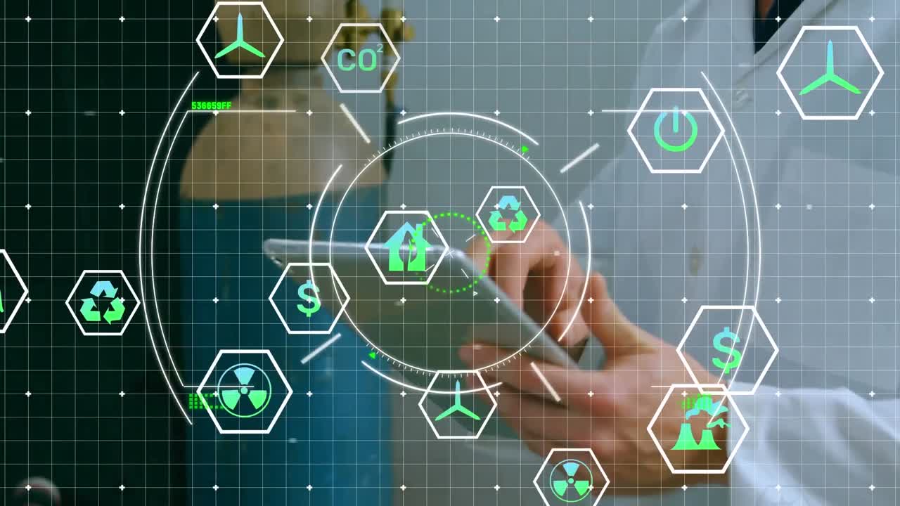 로 엔지니어가 창고에서 제어 패널을 작동하고 있습니다.