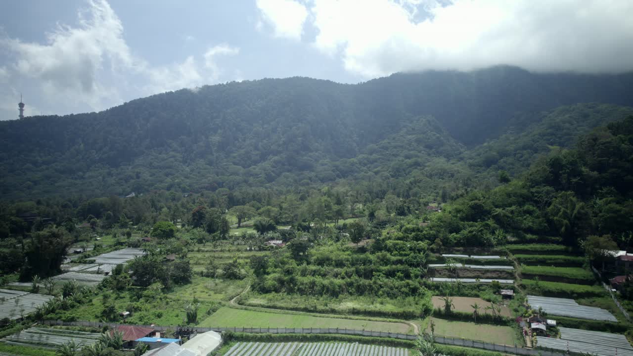 Aerial Drone Footage Of Hills In The Northern Region Of Bali, Bedugul
