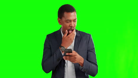Green-screen,-business-and-black-man