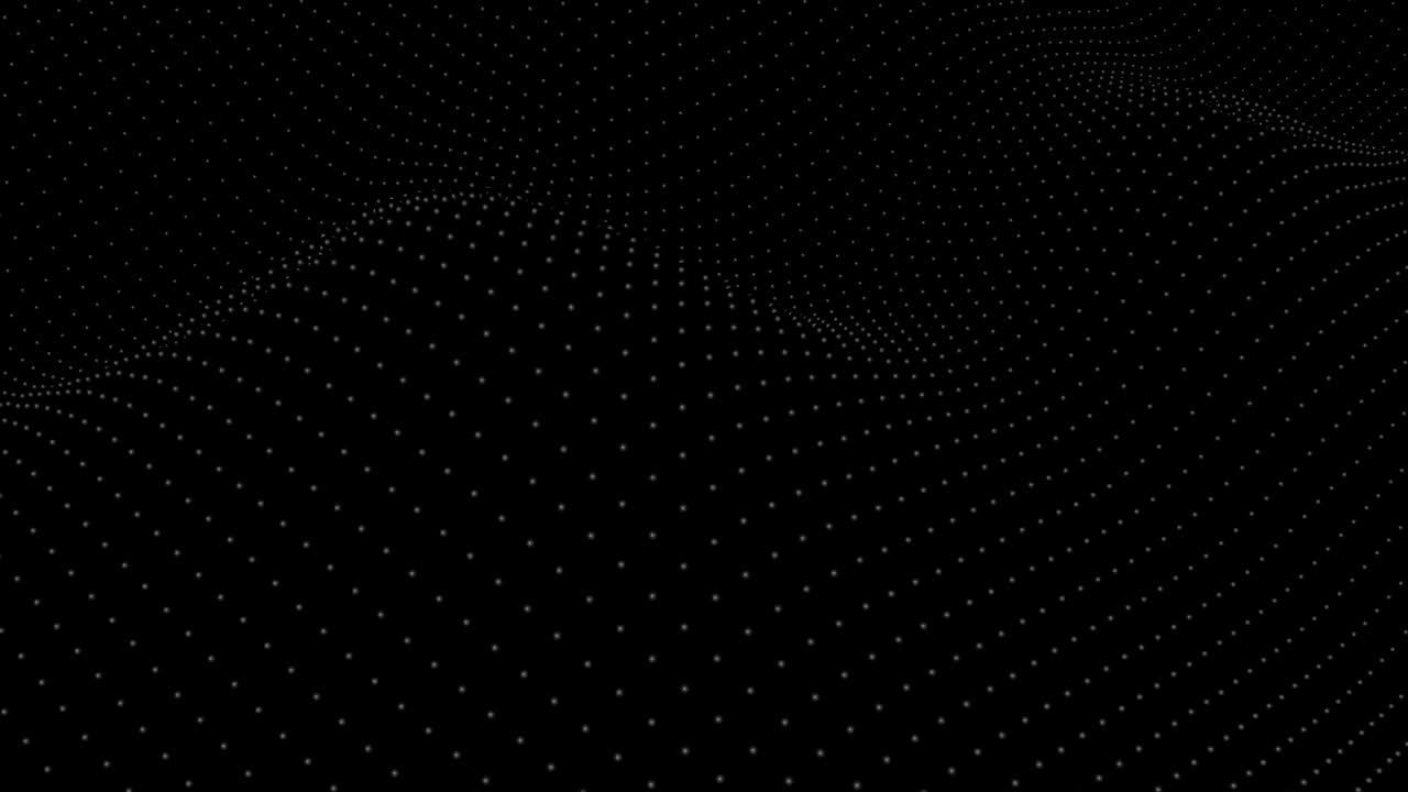 animazione ad onde 3d astratta di sfondo punteggiato nero
