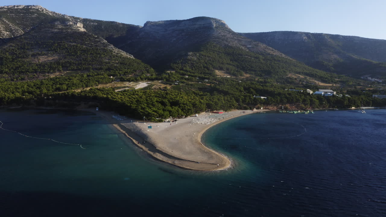 Aerial View of Zlatni Rat Beach in Croatia