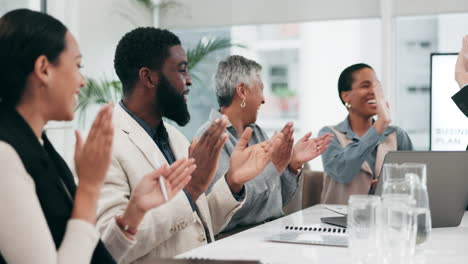equipo, gente de negocios aplaudiendo