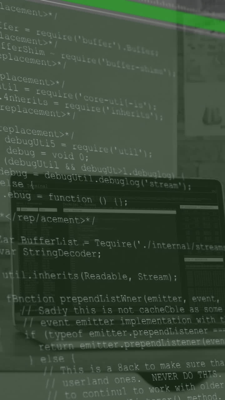 animación del procesamiento de datos en la oficina