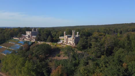 grand majestic castle by tranquil river