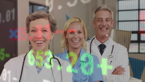 animation of data processing over diverse doctors in hospital