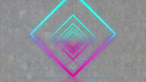 animation of colorful multiple diamonds shapes on grey back ground