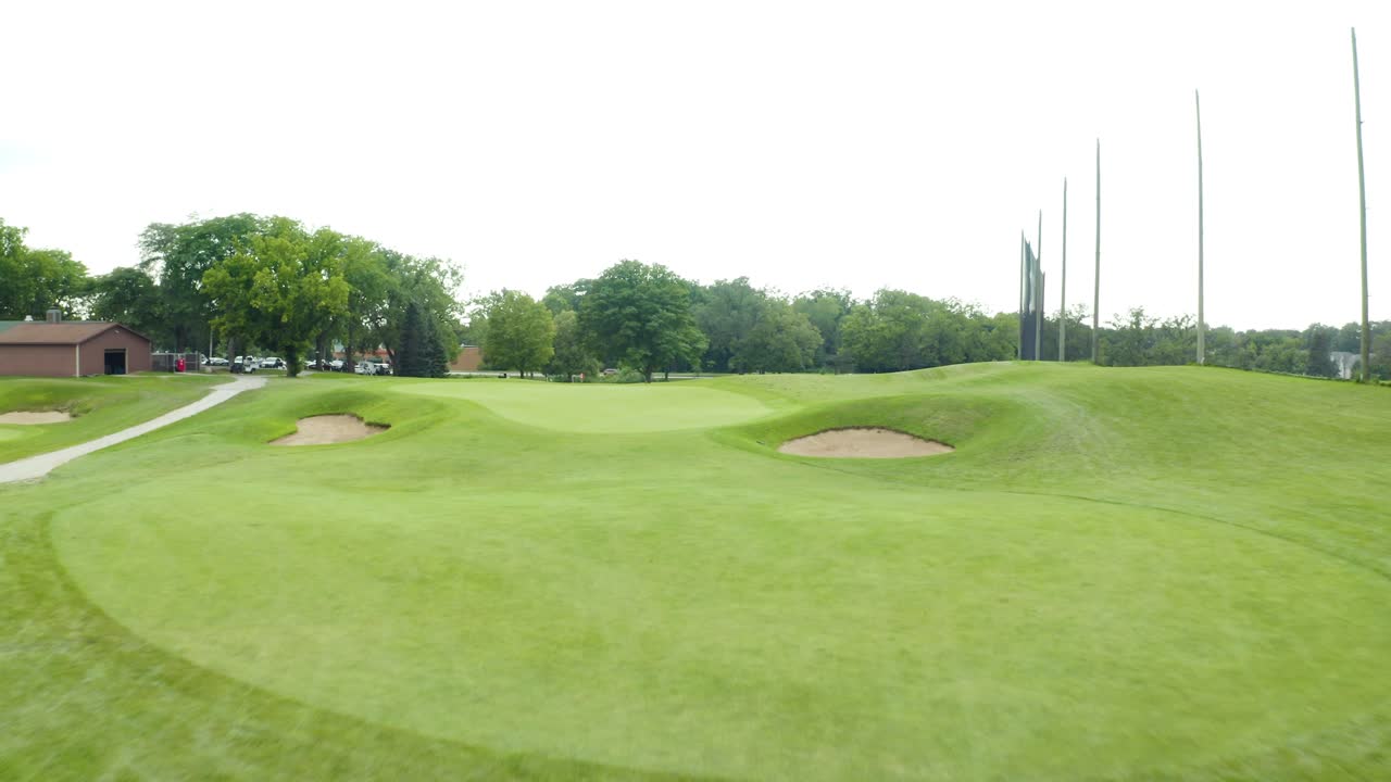 골프 코스에서 페어웨이의 드론 영상