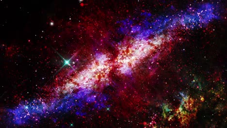 galaxia que se extiende en el universo