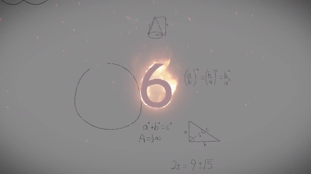 카운트다운을 통해 수학적 방정식의 애니메이션