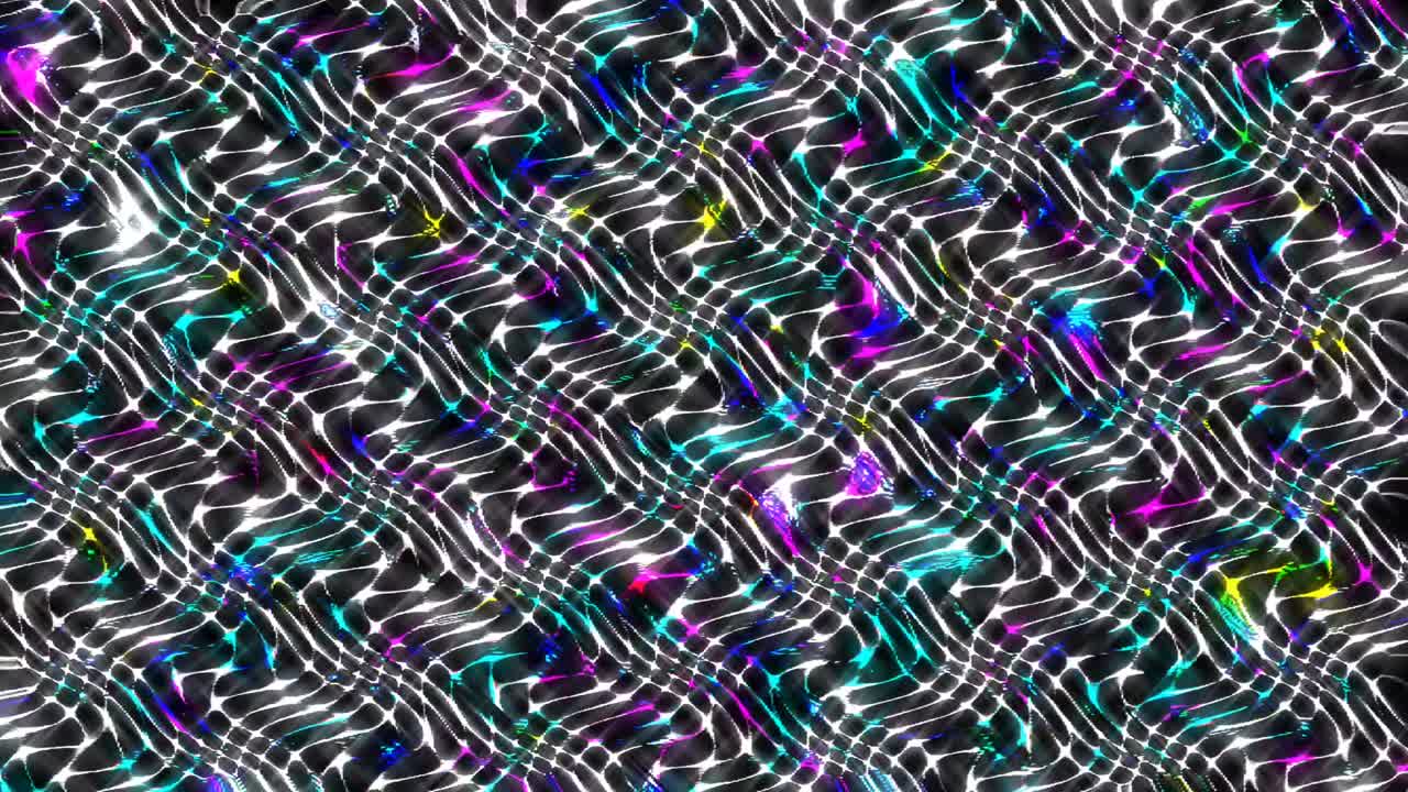 빛나는 밝은 선은 검은 바탕에 파동 움직임을 설정, 다채로운