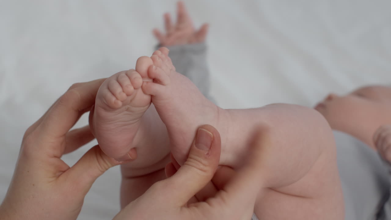 Baby's Feet Being Massaged