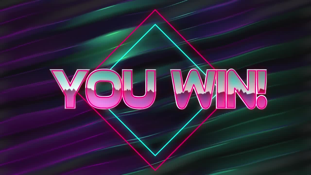 디지털 추상 공간에서 당신이 이기는 애니메이션