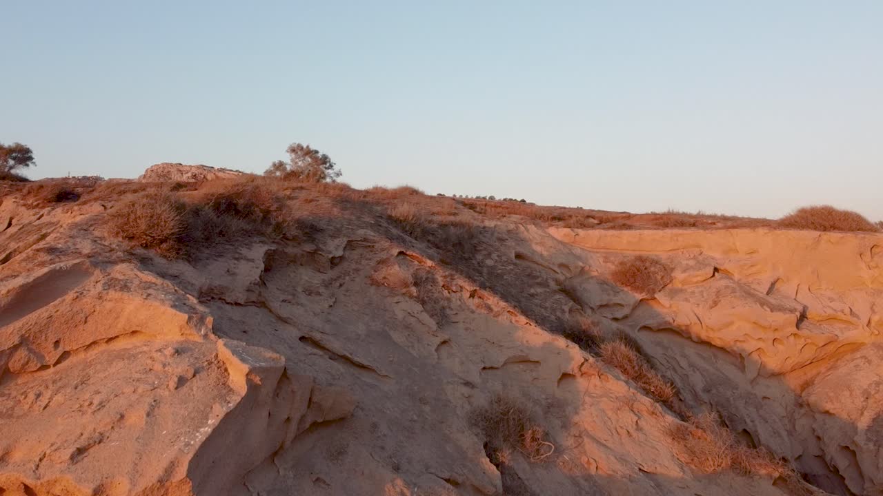 산토리니 화산의 공중 촬영
