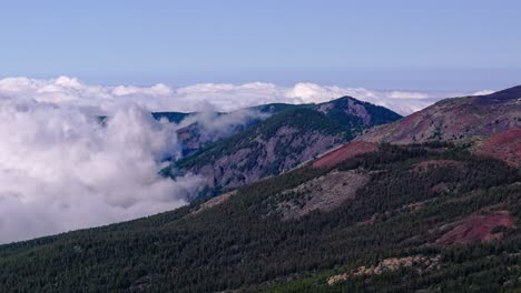 sea of clouds seen from teide national park, tenerife