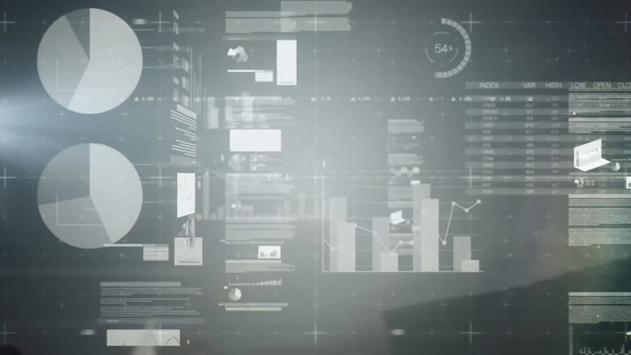 Animation of data processing over diverse people shaking hands