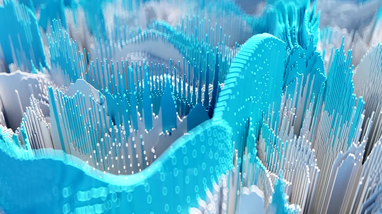 추상적인 디지털 데이터 시각화