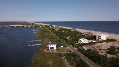 Vista-Aérea-De-La-Playa-De-Southampton-Long-Island-Nueva-York