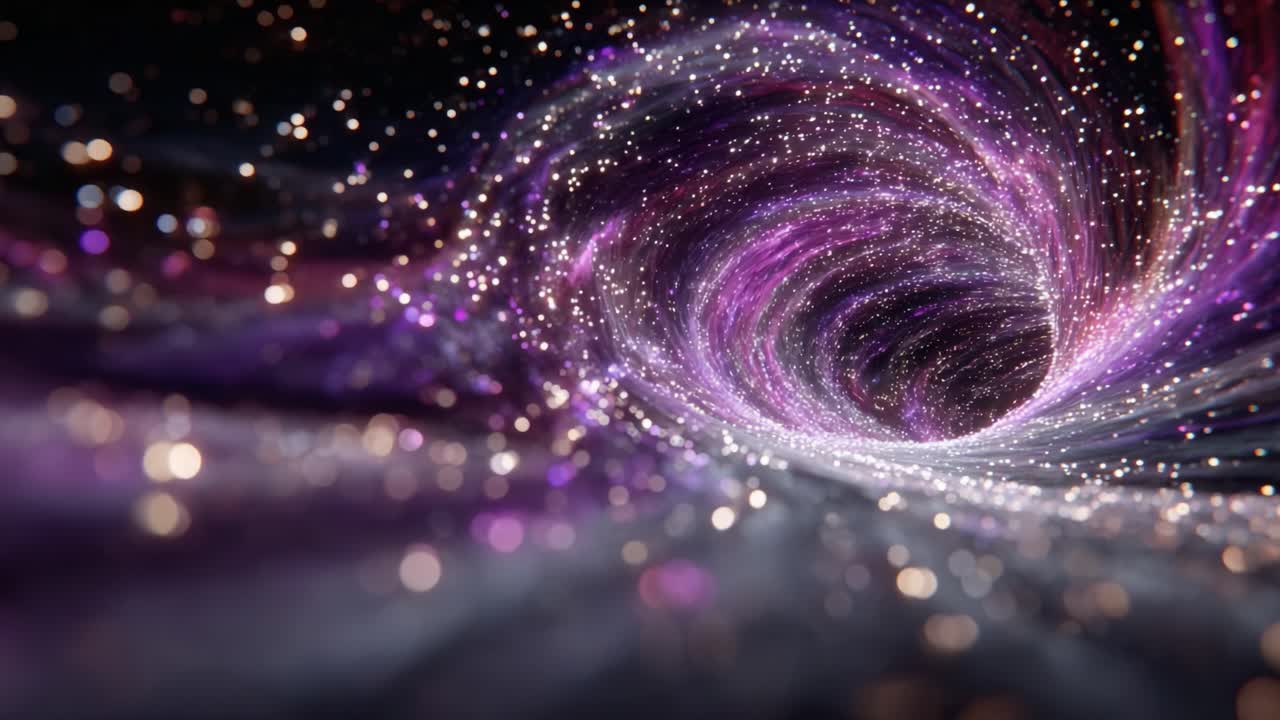 A Mesmerizing Cosmic Vortex: Capturing the Intricate Beauty of a Celestial Swirl Filled with Stars and Ethereal Colors in a Captivating Visual Display