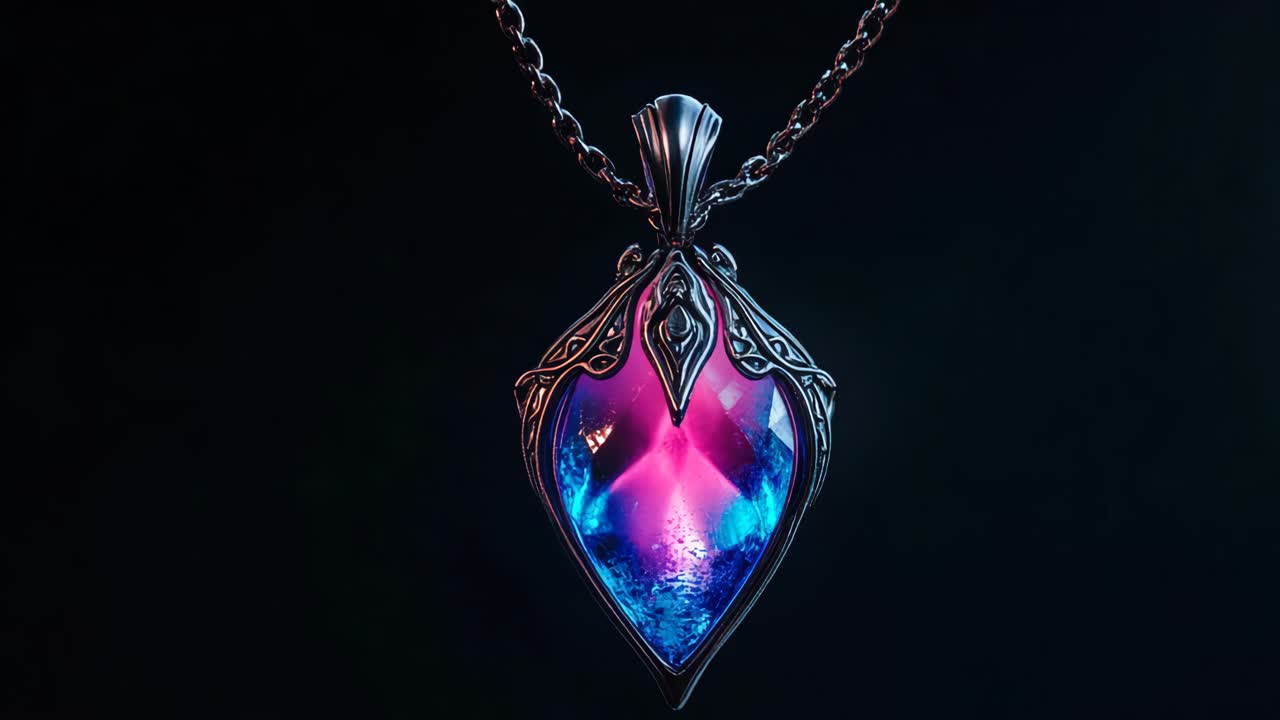 Stunning Colorful Heart-Shaped Gemstone Pendant