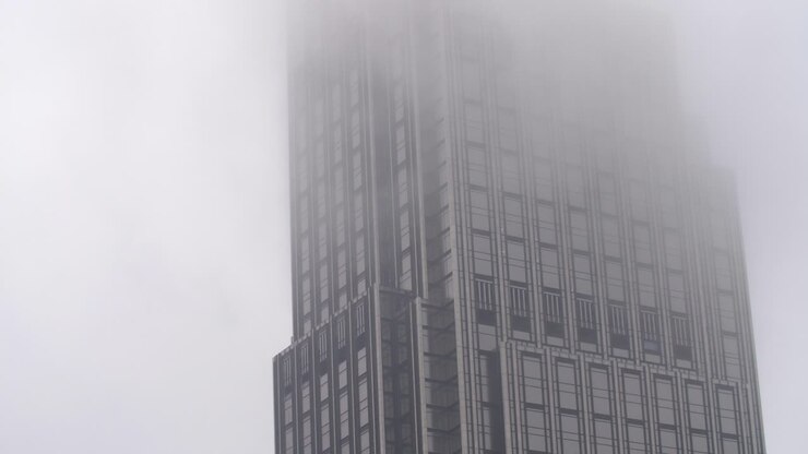 Misty Hong Kong Skyscraper