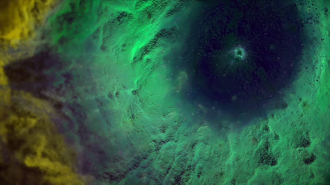 arte digital abstracto - colorida nebulosa espacial