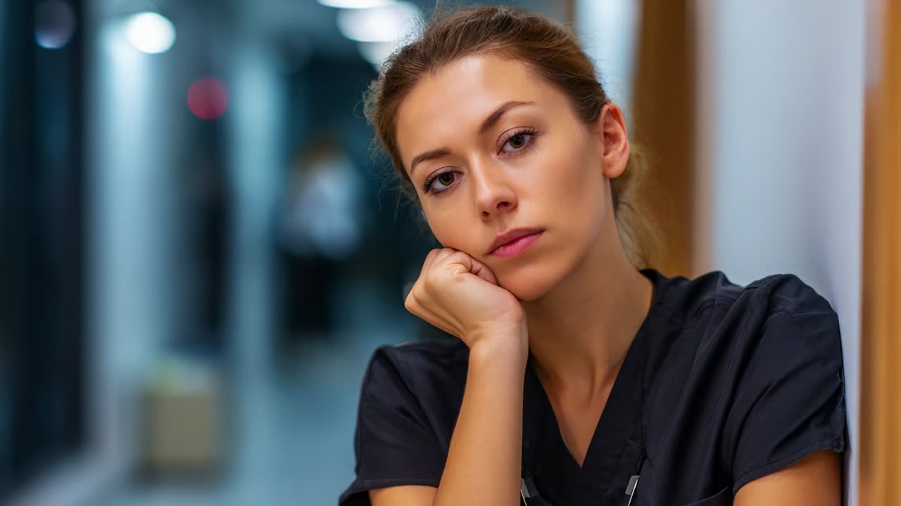A Thoughtful Medical Professional Ponders Their Responsibilities in a Busy Healthcare Environment, Reflecting on the Challenges and Emotions Faced in Their Everyday Routine While Serving Patients