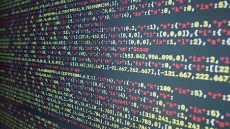 computer code on screen