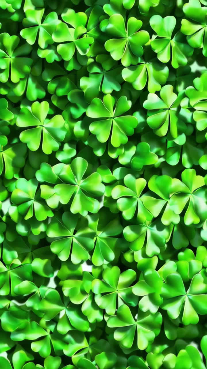 Dense Green Four-Leaf Clover Pattern