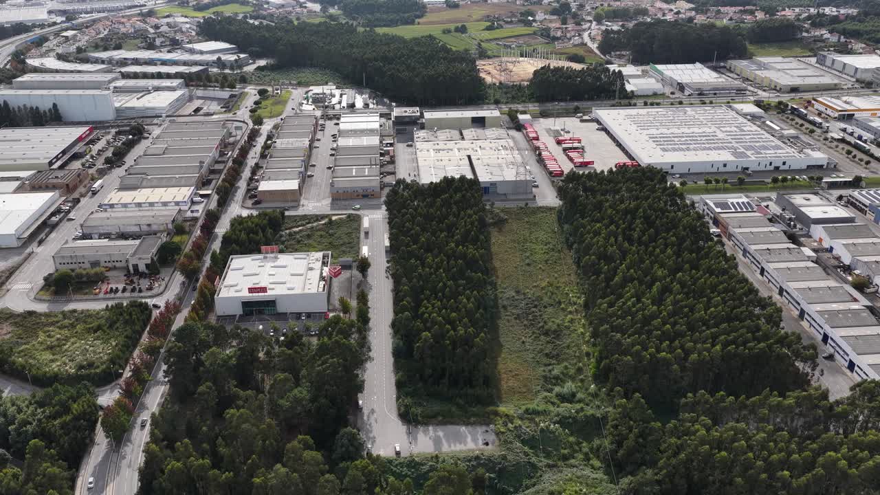 Industrial area and patches of Forest in Portugal