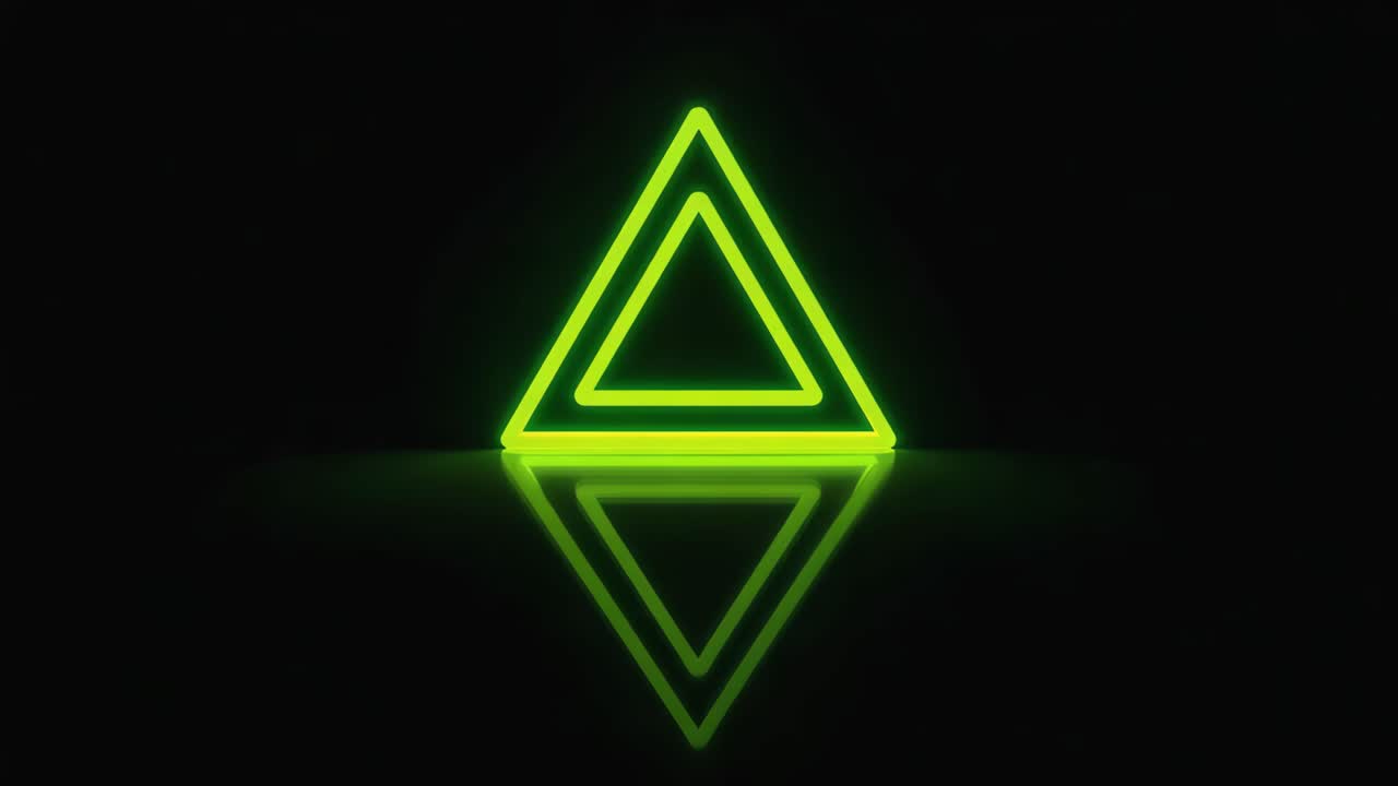 Geometric Neon Triangle