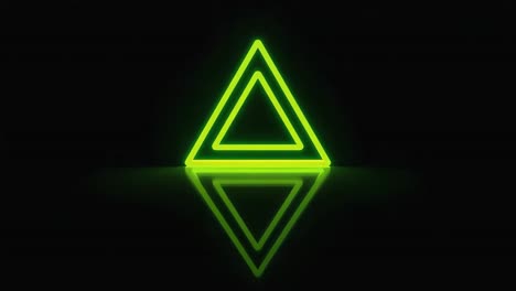 Geometric Neon Triangle