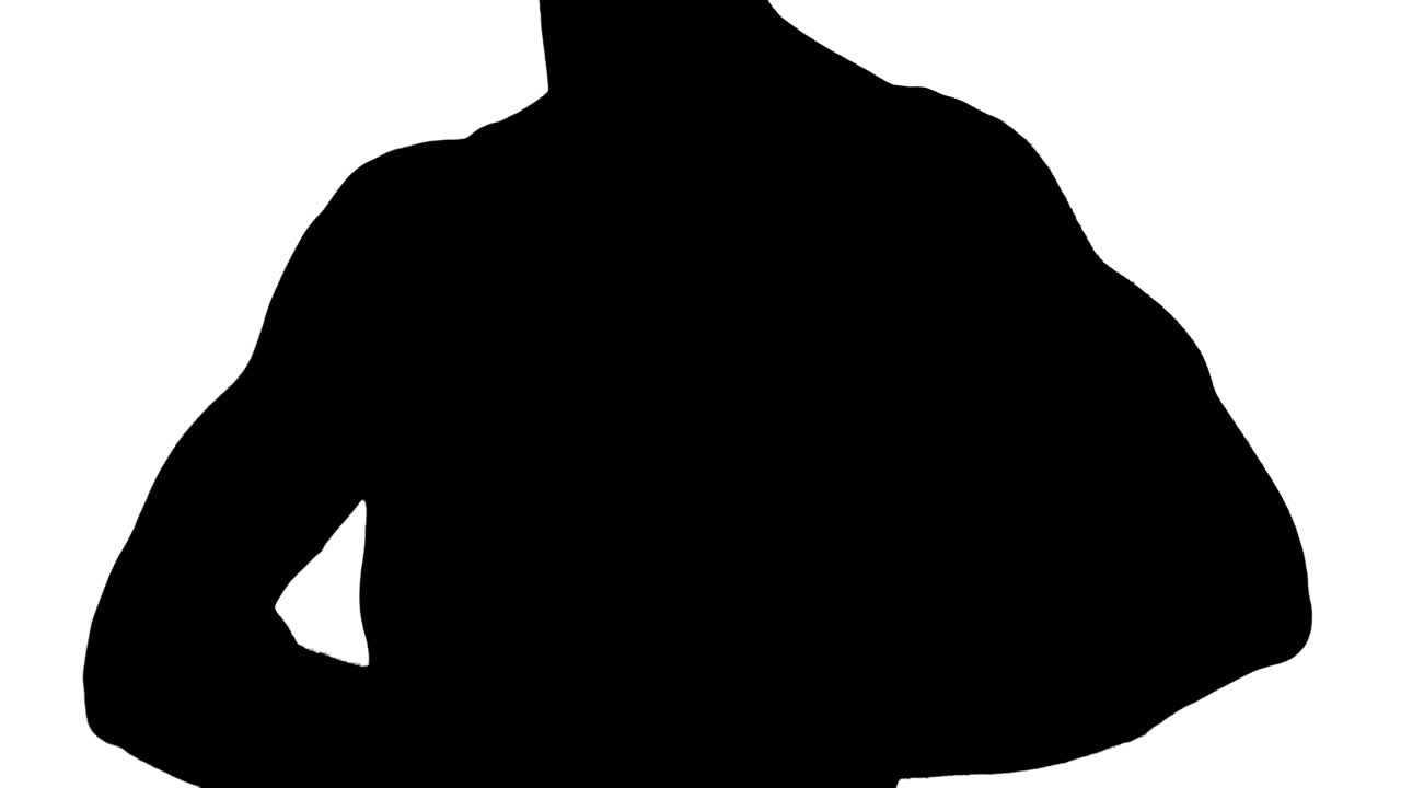 silueta muscular de un hombre flexionando los músculos