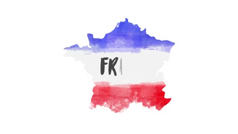 flag of france - different types drawing france and flag. motion graphics.