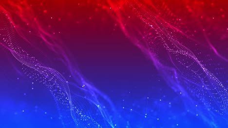 technology wave of particles big data abstract dark blue fast moving binary computer data high speed