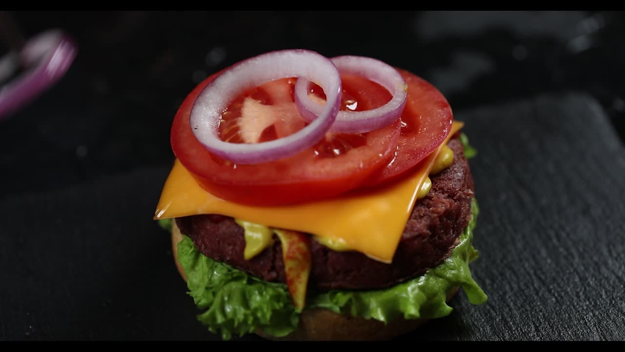 preparación de hamburguesas veganas