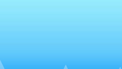 animación de tijeras cortando papel alineado, revelando triángulos blancos sobre un fondo azul