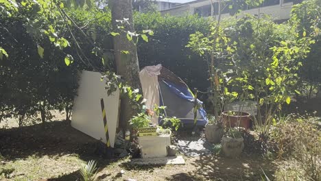 Homeless accommodation, poor living space, financial challenges