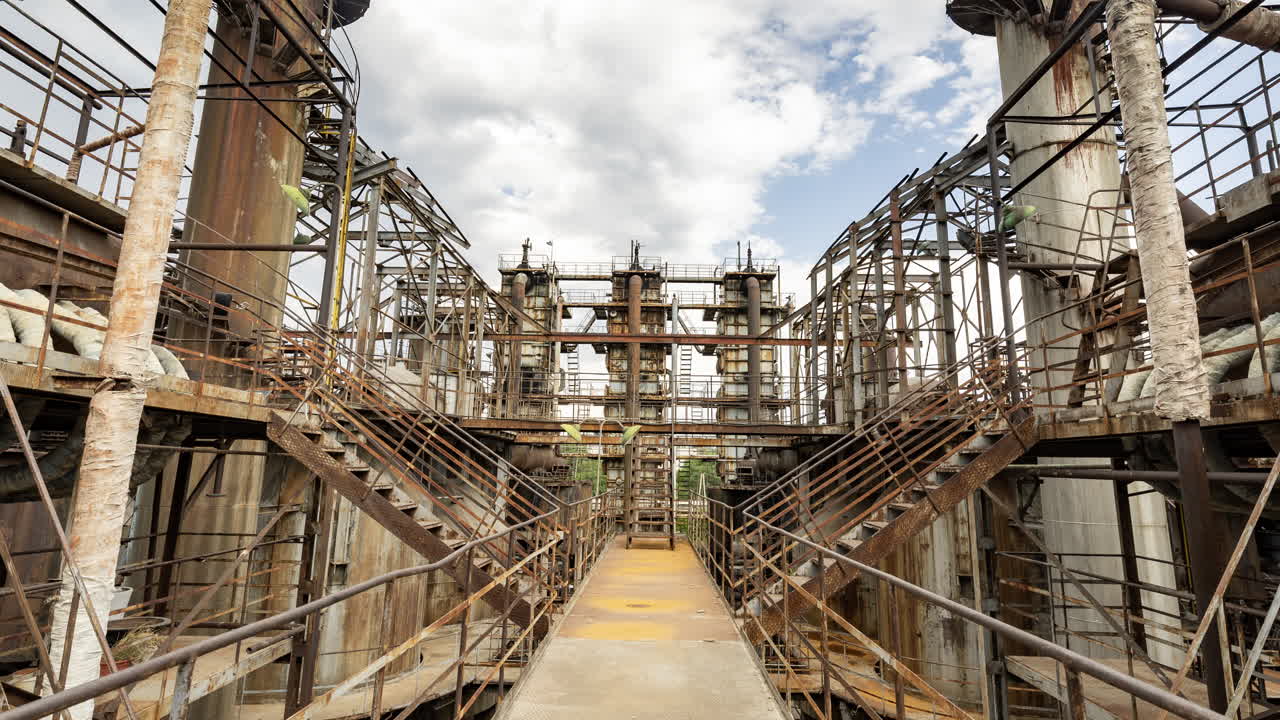 Timelapse of the Beijing city skyline from a high vantage point in vertical