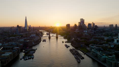 london city skyline at sunset