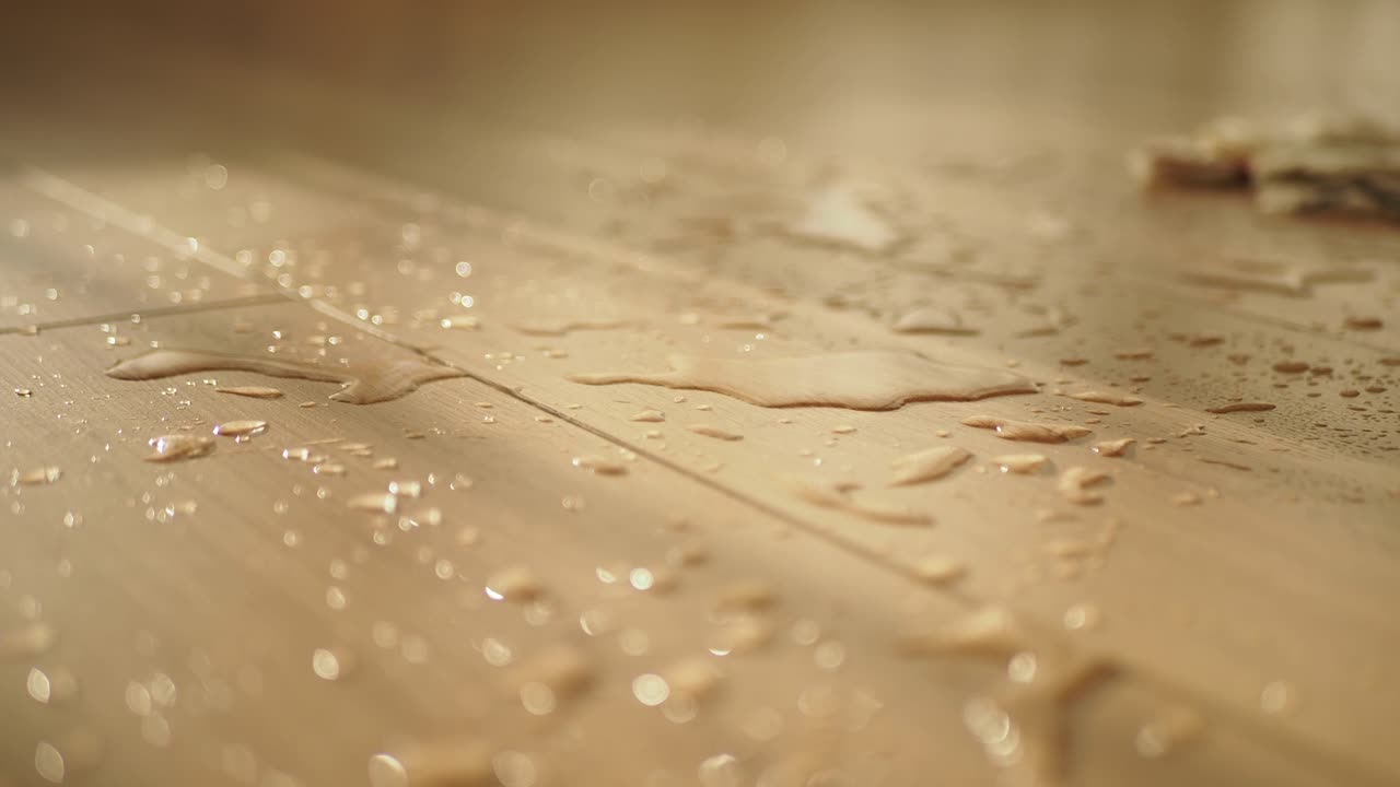 Water on Wooden Floor
