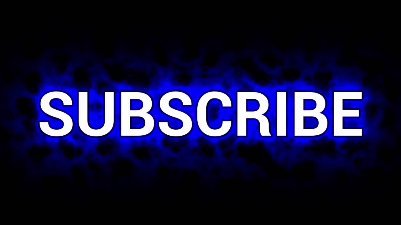 Subscribe Button - Neon Blue and Black Background