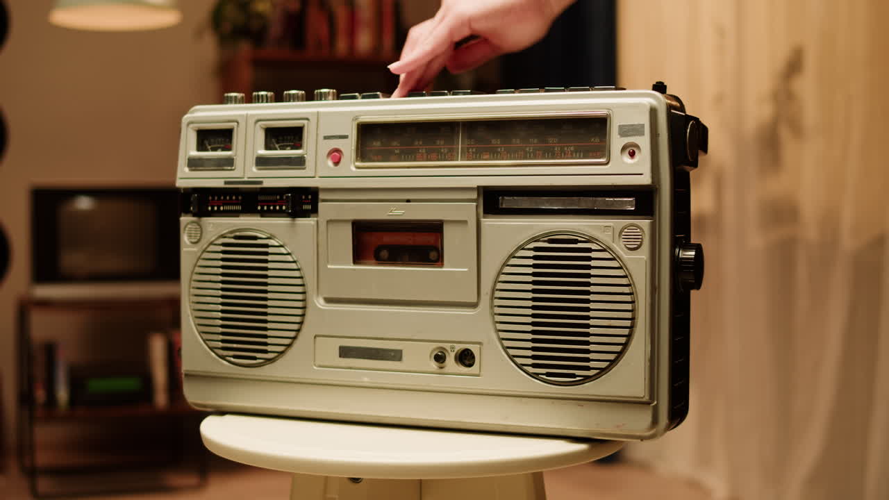 빈티지 카세트 플레이어 박스