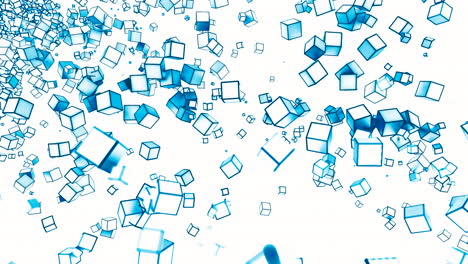 fondo abstracto con cubos flotantes