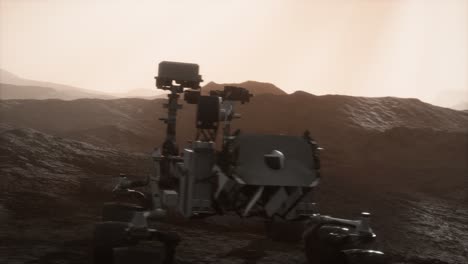 el rover curiosity de marte explora la superficie del planeta rojo