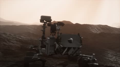 curiosity mars rover exploring the surface of red planet