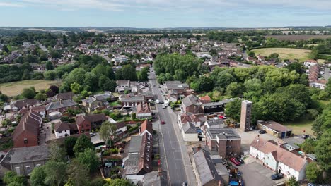 ongar essex uk high street aerial view