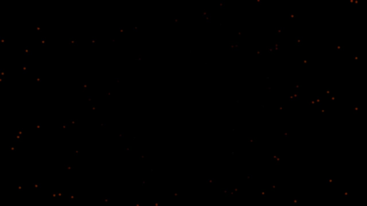 Floating Red Glowing Particles Against a Black Background